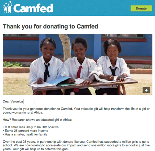 Donating to worldwide women’s education on the 5th anniversary of the day I made a serious change th