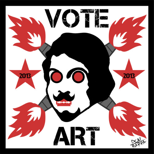 #art #artnews Dom Barra (Logo) & Domenico Esposito (Slogan)_ITALY_  “VOTE ART: but do not do it for me, as ART I am AUTARCHIC!” VOTE ARTCultural Art Movement A competition to exhibit your Logo and ad video VOTE ART in the CAM Museum