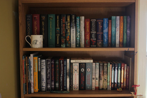 The top of my bookshelf on Flickr.My large hardbacks and favourite illustrated books.