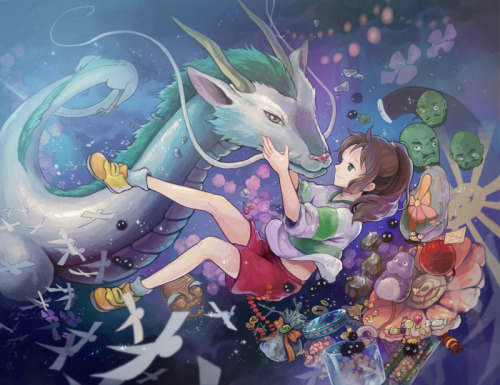 moonlightsdreaming:  Ghibli by saya on pixiv 