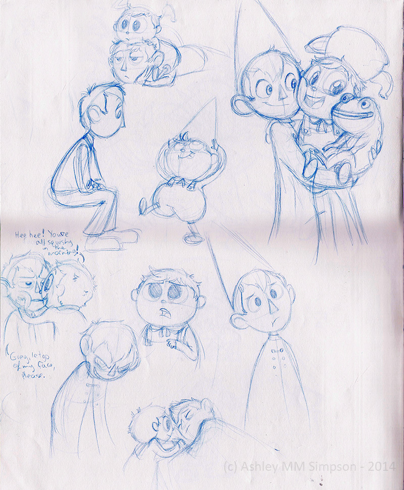 imaginashon:  sketches… one page of them, half of which are bleh on this page XD
