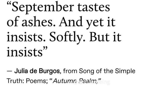September; I Am Filled With Hope.