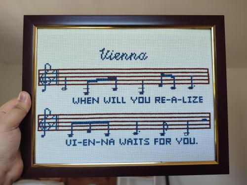 Vienna Waits for You stitched and designed by anothersophia.“Gift for a friend! I ma