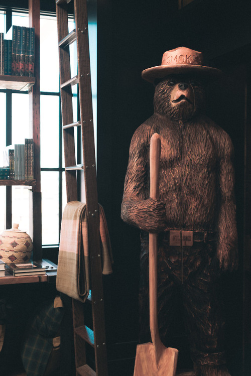 Smokey the Bear residing at Filson’s Flagship store in Seattle. 