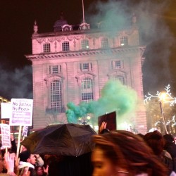 itlot:  London stands with ferguson #nojusticenopeace (at Piccadilly Circus)