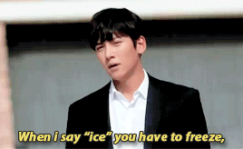 kdramabc:When I say “ice”, you have to freeze and when I say “ding”, you can move.