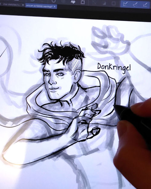 donkringel: Billy Kaplan for some warmup sketching! I leafed through some old Young Avengers comics,