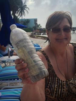 heyangelove:  rosy-pop:  &ldquo;So one of our owners Judi was walking on the beach this morning cleaning up the junk that washed into shore and finds a bottle with a message in it. There is also some sand and 2 one dollar bills. Once we get it open and