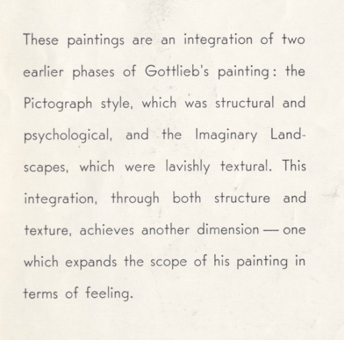 On this day in 1954, &ldquo;Adolph Gottlieb: An Exhibition of Recent Paintings,&rdquo; opene