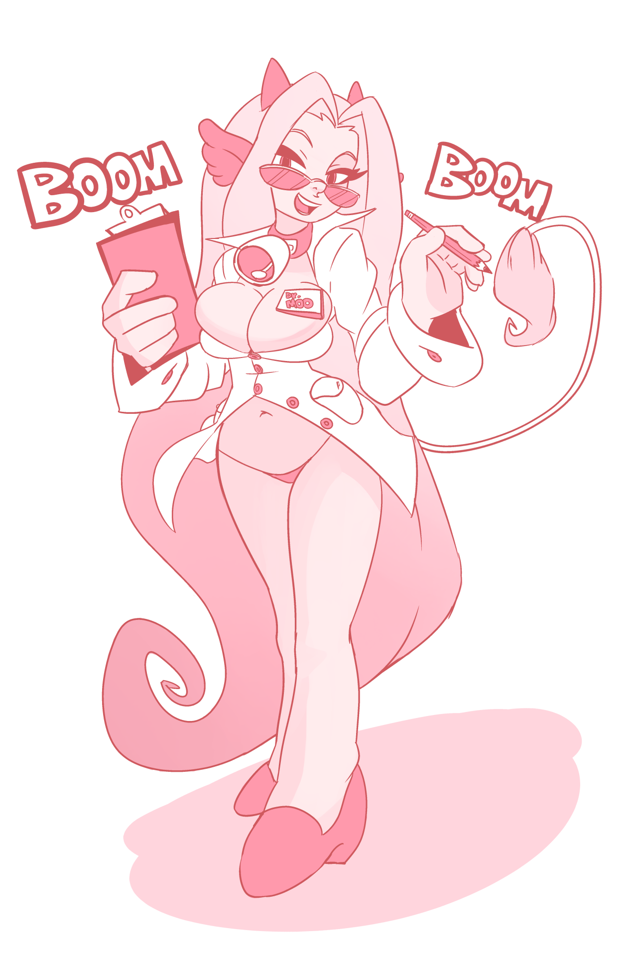 bewbchan:  Dr. Moo! Practicing a style for my webcomic