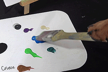 tastefullyoffensive:  Dog Ross paints some happy little squirrels. [full video]