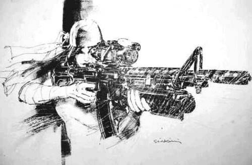 duss005:  drdavidmrmack:  thomasboatwright:  ungoliantschilde:  Bill Sienkiewicz.  I <3 Sienkiewicz  The amazing @sinKEVitch  inspiration for your night right here.