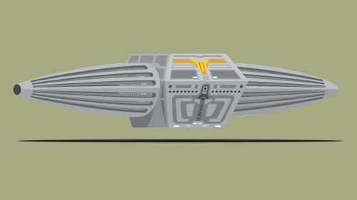 An Atreides Space Transporter. Space Transporters connect with the spacefaring Heighliners controlle