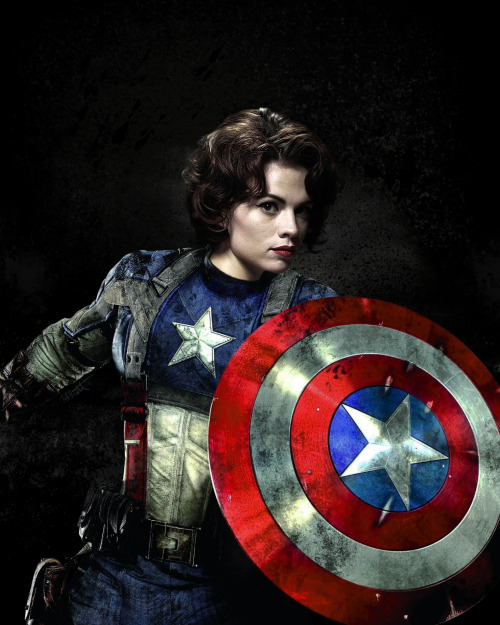 pascott347:Margaret “Peggy” Carter as Captain America