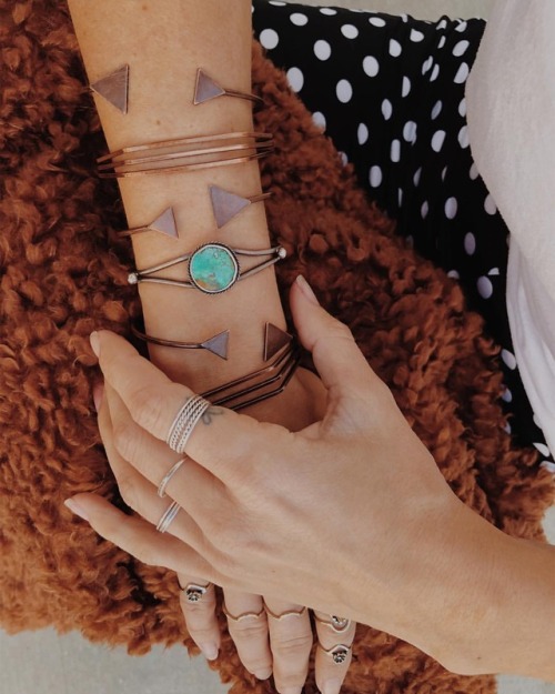 • Copper + Turquoise • Our favorite metal mixin&rsquo; with vintage &amp; new jewe