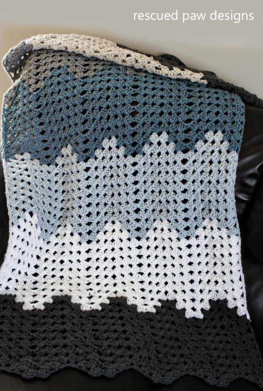 Rippling Trellis Crochet Blanket :: Rescued Paw Designs