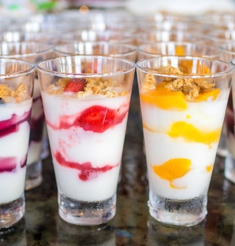 Backberry, Strawberry And Peach Parfait With Granola