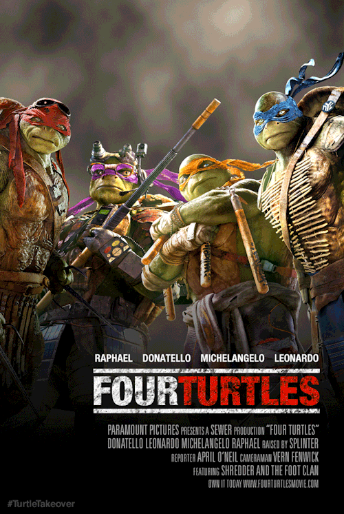 Raphael. Donatello. Michelangelo. Leonardo. These Four Brothers are taking over some of our favorite Paramount movies today. Keep a look out for the others…
Get TMNT on Blu-ray today!