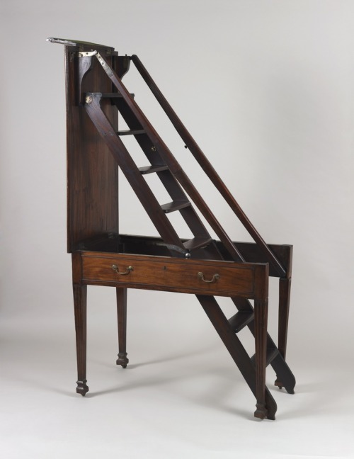 Thomas Sheraton, Metamorphic Library Table-steps, 1795. Mahogany. England. Via Cooper Hewitt.