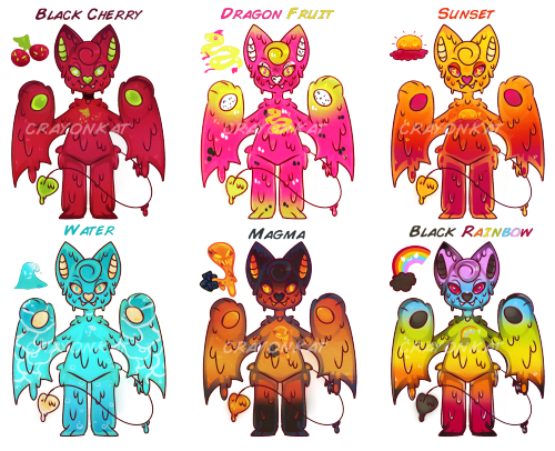 crayonkat:  new BAT ghostie Goo adoptables over on my Deviantart