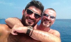 stratisxx:  George Michael is also dating a hot middle eastern stud. Lebanese hunk Fadi Fawaz.