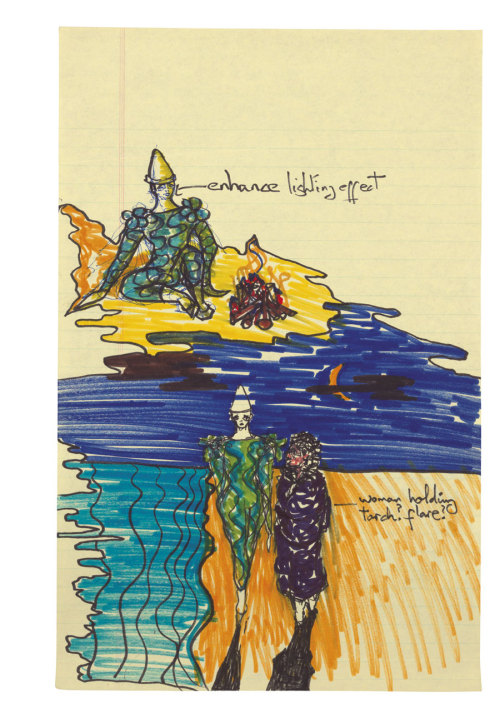 davidssecretlover: Original story board sketches for “Ashes to Ashes” video by David Bow