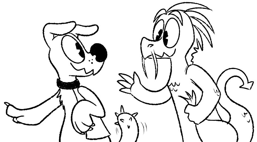 karpetsharks-art:  what if a dragon and diamond dog went on gem hunting adventures