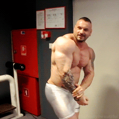 goat-horn:needsize:  Showing off the meat. Perfection.Miha Zupan    💪👨💦👅