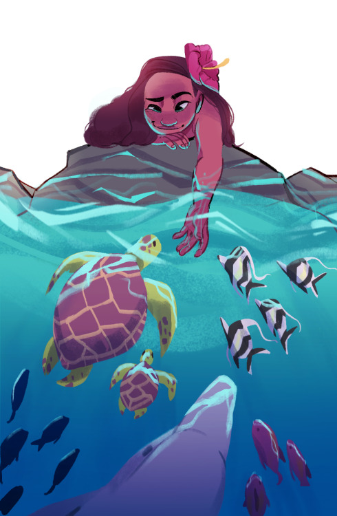 pidgeyons:id like to think moana made some fishy friends during her childhood