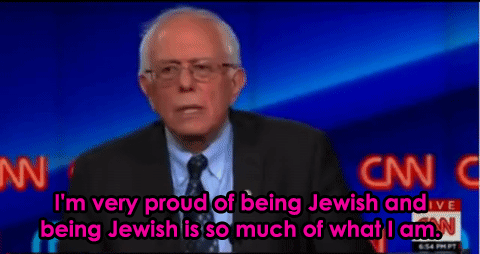 nevaehtyler:  Bernie Sanders’s incredibly moving answer on his Judaism  Bernie Sanders would be the first Jewish president in American history, but he doesn’t talk about it much on the campaign trail. On Sunday Anderson Cooper asked him whether he