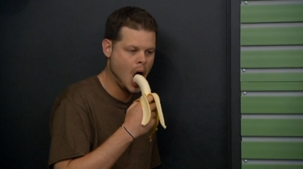 mrbritneyhaynes:  Derrick eats that banana!  I couldn’t resist!  