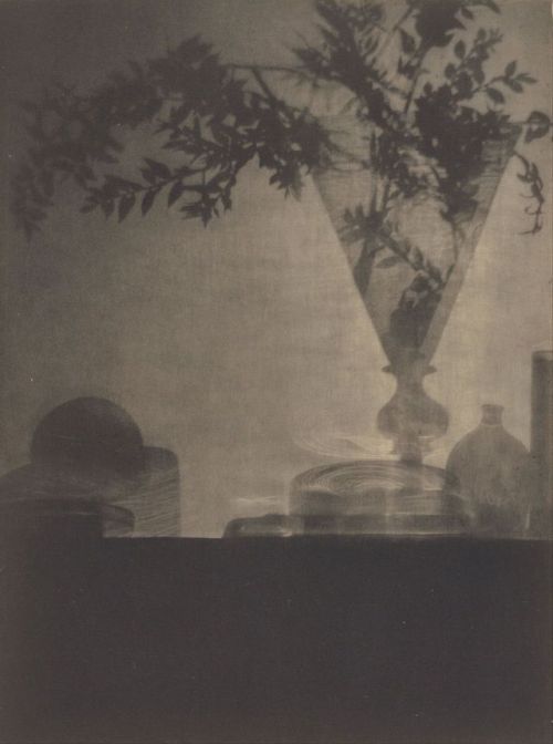 Baron Adolf De Meyer (American, born France, 1868 - 1946).  Glass and Shadows, 1912.