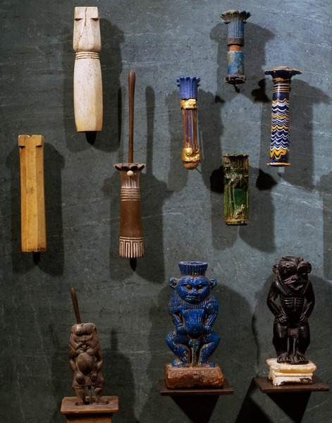 grandegyptianmuseum: Containers for beauty products and cosmetics. Now in the Louvre.