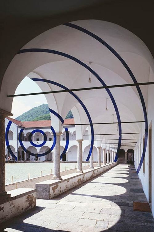 Felice Varini, installations based on the principle of Anamorphosis, 1979-2013. Source