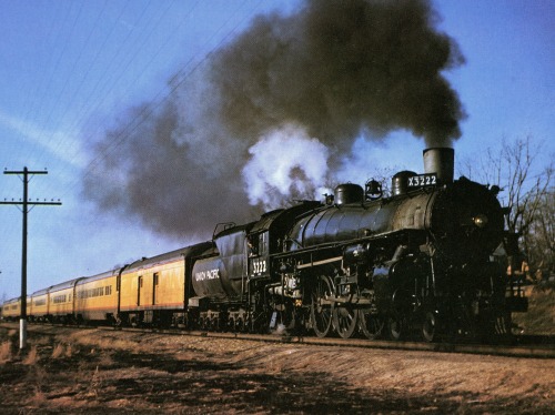 UP&rsquo;s Kansan, near Bonner Springs, Kansas, headed by a 4-6-2 Pacific on her last run in Decembe