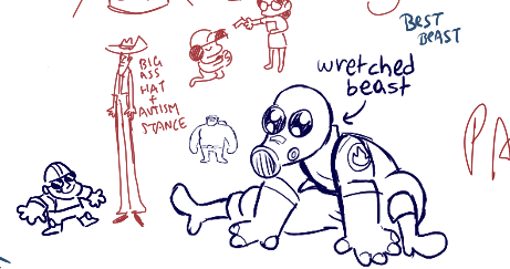 A Compilation Of Aggie And Drawpile Doodles (my Art Is On Dark Blue)
