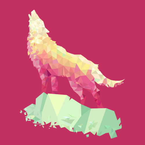 psql:  Want this for your wall? Now you can have it! Get your own Wolf from my Triangimals series »» More Triangimals 