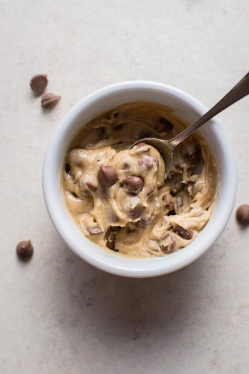 Eggless Chocolate Chip Cookie Dough for One