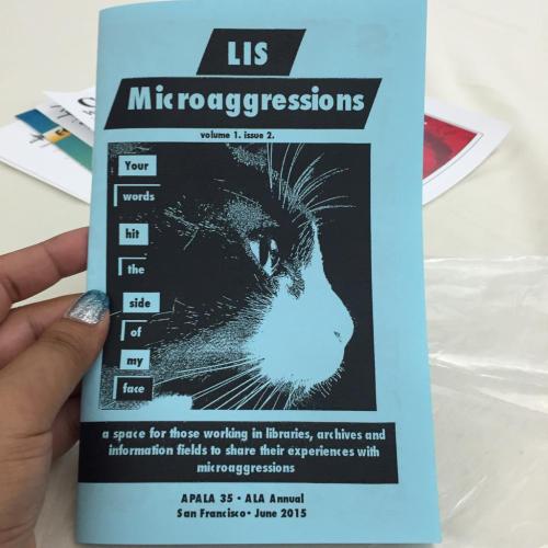 zinecats:
“ Avery is wounded by your microaggressions at the library.
Photos grabbed from @tttkay & gayatri singh on Twitter. Cat cover by catladylib.
”