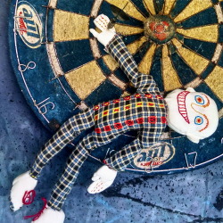 Mr. Meckels has yet to explain The Dartboard Incident, this afternoon at Skinny Legs Bar & Grill.