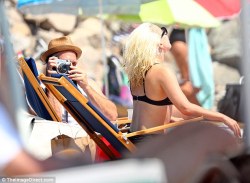 xojoanne:  July 1: Lady Gaga &amp; Christian Carino at a beach in the Hamptons.