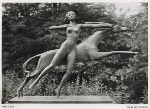 Fritz Behn (1878-1970), ‘Diana mit Gazelle’, “Die Kunst für alle”, 1919-20So