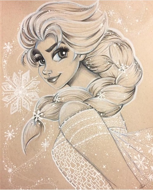 ❄️ The snow queen cometh. ❄️ Print available on my Etsy, tag a friend who loves Frozen! Like this? C