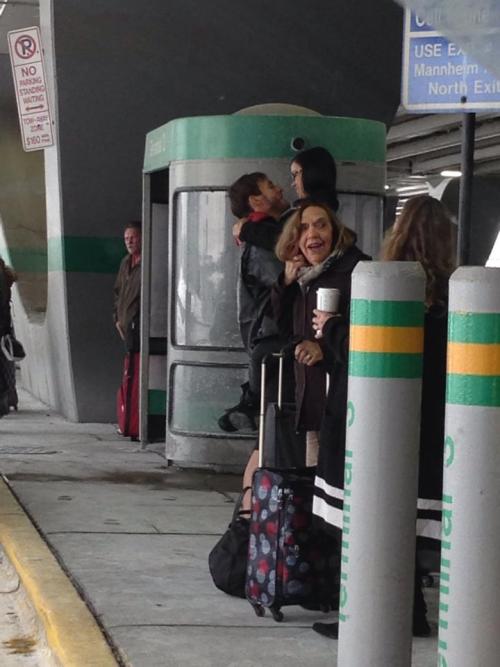 thepunknation:  More Photos of Punk from Chicago Airport from Wednesday (Included the one with AJ again as it’s just too adorable not to) 