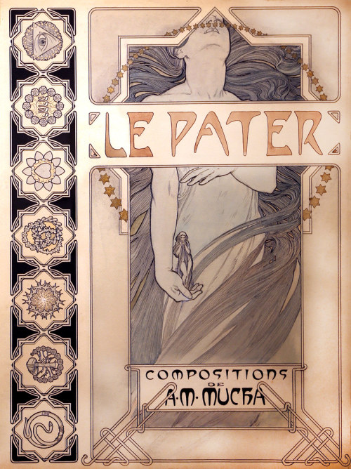 MUCHA, Alfons. Cover of Le Pater, Compositions de A. M. Mucha, 1899. by Halloween HJB flic.k