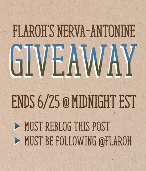 flaroh:I’m so excited about finishing my Nerva Antonine series that I am giving away of a set of 5x7