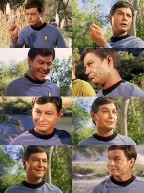 startrek-into-darkness:Doctor Leonard McCoy being cute in ‘Shore Leave’