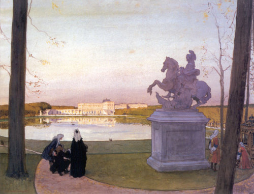 Versailles. At Curtius., 1897, Alexandre BenoisMedium: charcoal,gouache,graphite,watercolor,cardboar