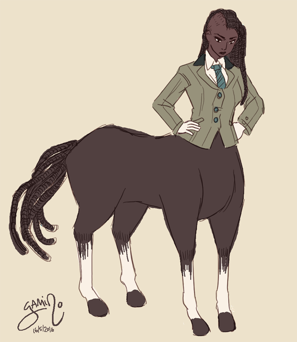 more lesbian centaur doodles~~