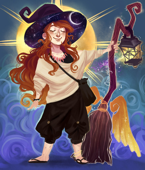  30 Day Witchy Art Challenge - Day 1: A WitchsonaSo I sadly didn’t get this finished in time for Wit